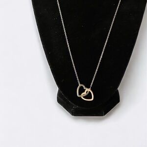 Swarovski Gold & Silver Heart Pendant Necklace